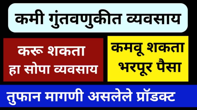 Small Product Business Idea In Marathi